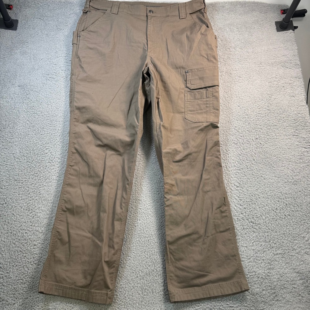 Duluth Trading Co CoolMax Flex Fire Hose Relaxed Fit Cargo Work Pant 42x33 Brown